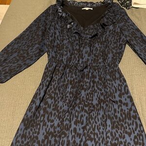 Skies Are Blue Asymmetrical Dress in Blue and Black